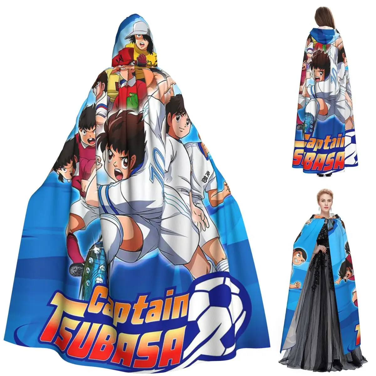 

Япония Футбол Манга Капитан Цубаса Длинный Плащ С Капюшоном Ведьма Средневековый Костюм Косплей Накидка ХэллоуинВечеринка Взрослый Унисекс