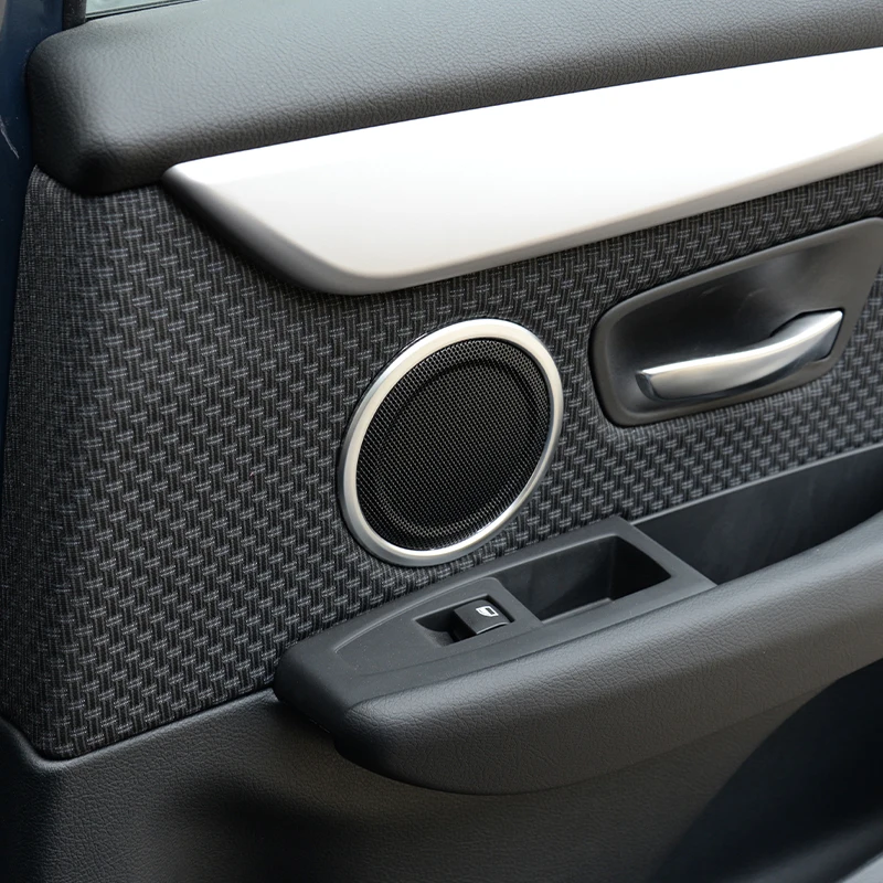 Car Styling ABS Chrome Door Speaker Ring Cover Speaker Trim For BMW 2 Series X1 X2 F46 F47 F48 2015-2019 Interior Accessories