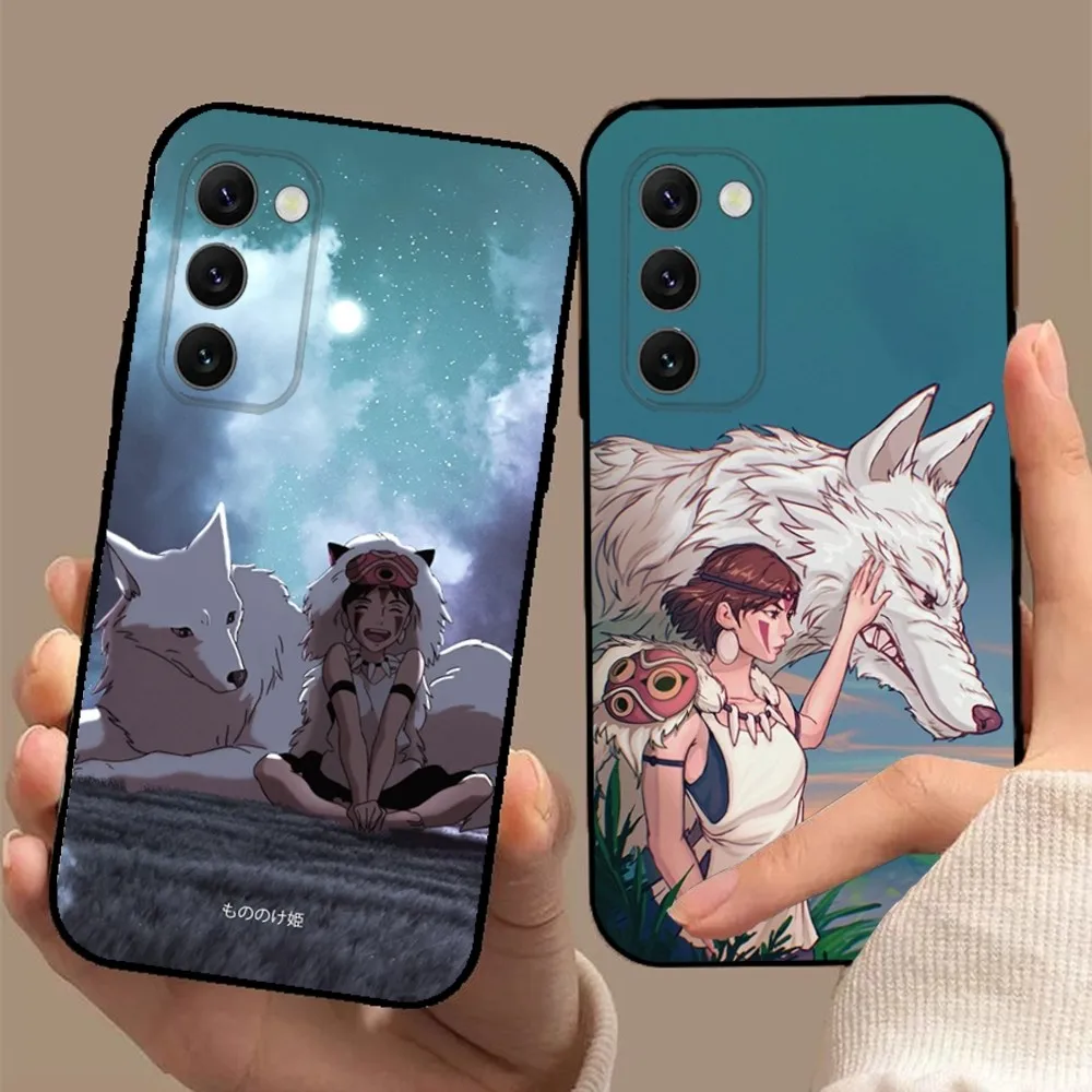 M-Mononoke Anime H-Hime Phone Case For Samsung S24,23,22,30,21,10,9,Ultra,Plus,Lite,FE,5G Black Soft Case