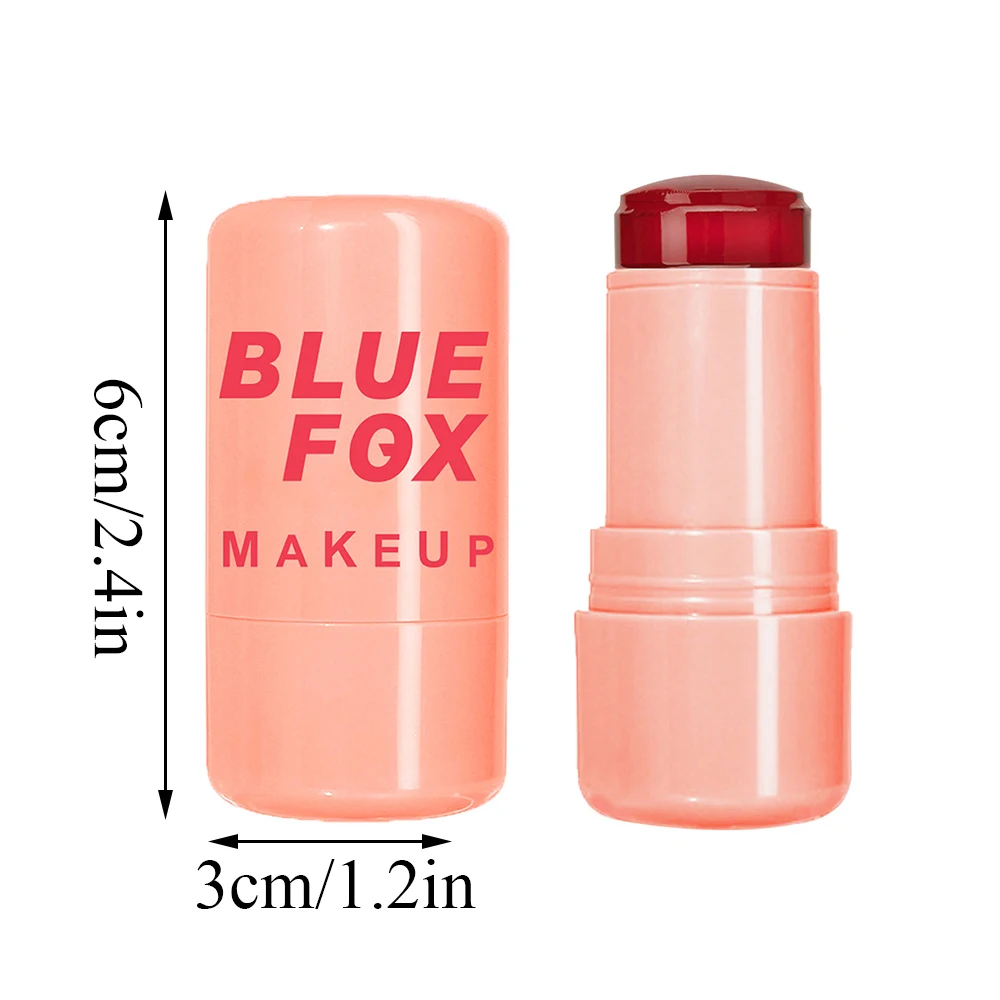 Water Jelly Lipstick Rouge Powder Blusher Stick Multi Functional Waterproof Long-lasting Lipstick Cosmetics 4 Color Liquid Blush