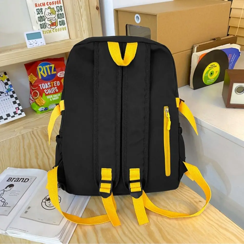 Mochila De Estudantes De Grande Capacidade Transparente, PVC Moda Saco De Escola, Simples Canvas Bolsas De Ombro Duplo, Textbook