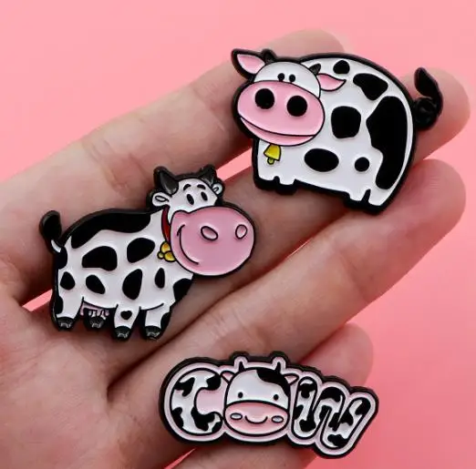 Chicken and ox brooch badge clothing backpack accessories brooch cross-border foreign trade hot selling drip oil chest badge view 6