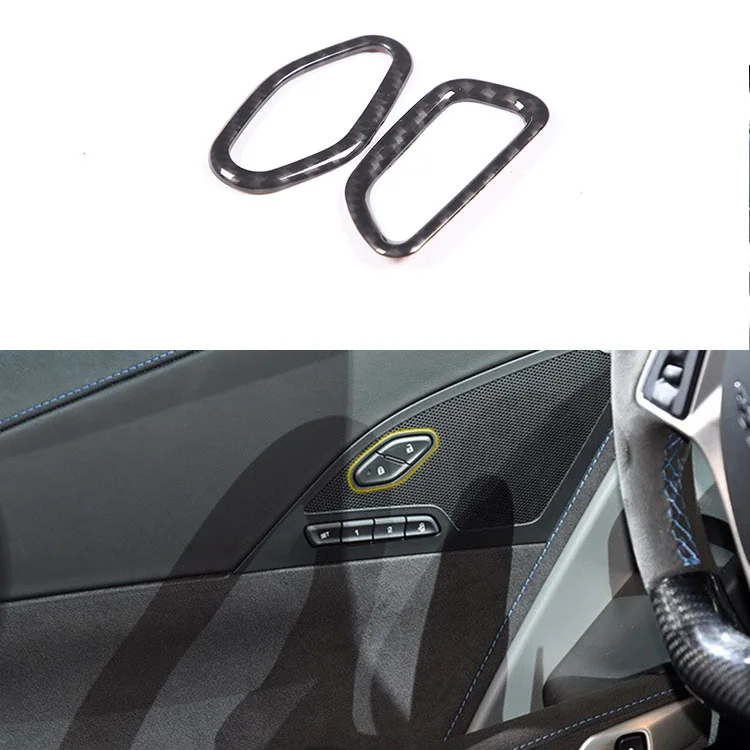 

car door lock decorative frame For 14-19 Corvette C7 ABS carbon fiber pattern