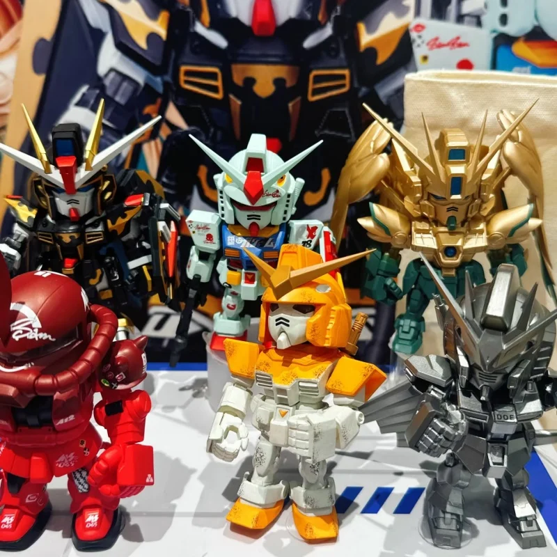 

Новинка в наличии Bandai слепая коробка QMSV Mini5 5-летие памятное издание серия художник Gundam орнамент подарок