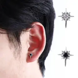 Personality Simple Korean Alloy Star Trendy Diamond Earrings Earrings for Men Stud Earrings Fashion Jewelry