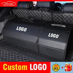 Custom LOGO Car Trunk Organizer Box Folding Auto Trunk Storage Bag For BMW For VW For Mercedes Benz For Ford For AMG For Hyundai