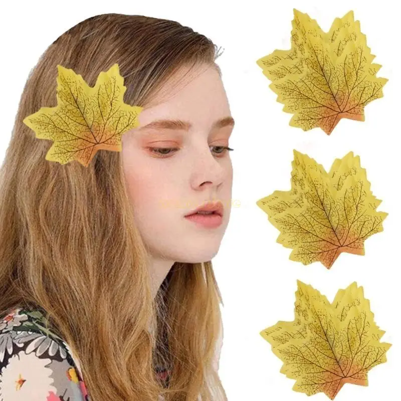 31BF Festival Haarspeldjes Thanksgiving Leaf Haarclip Party Haardecoratie 10 STKS