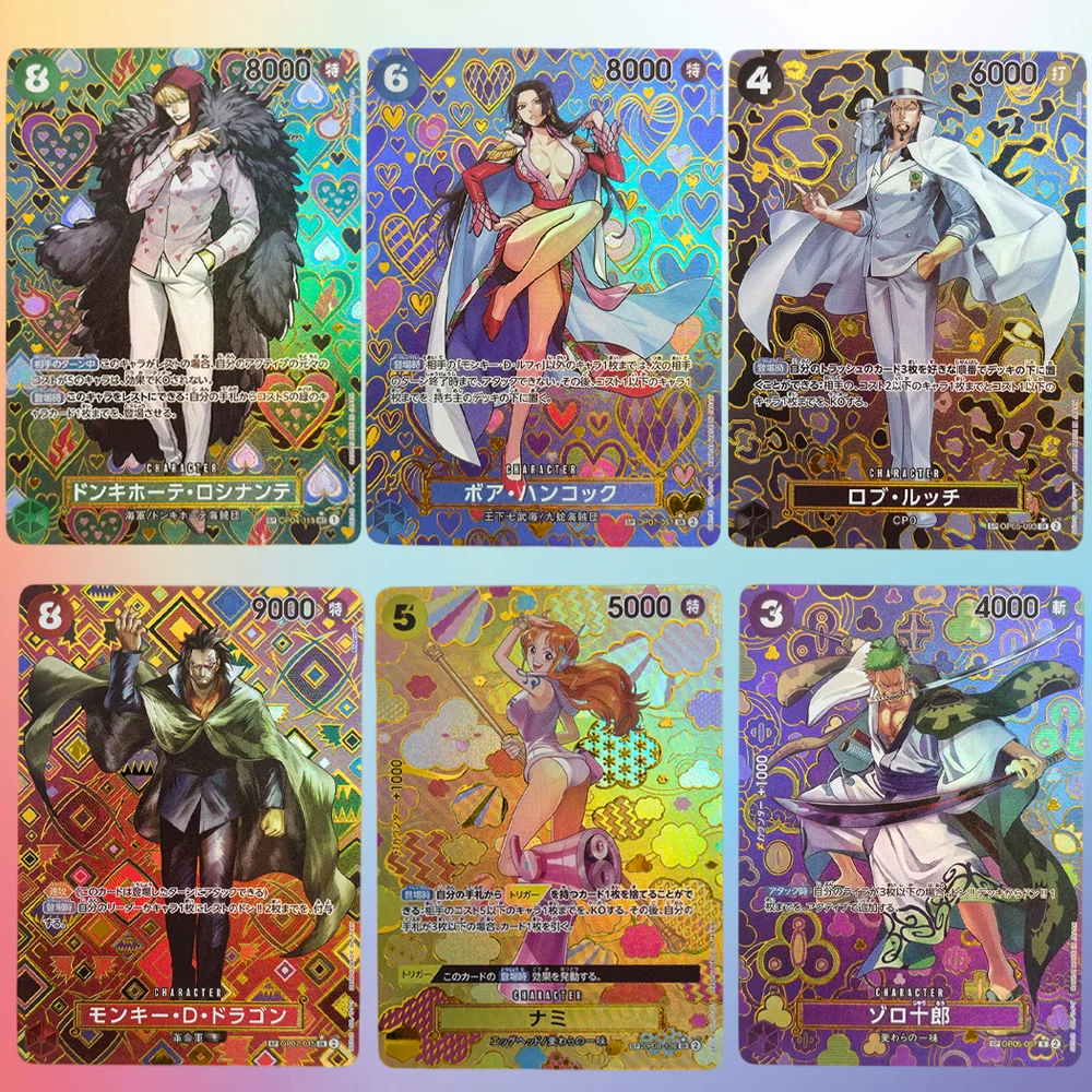 Proxy One Piece Japanische OP-09 SP-Karte mit Heißprägung Hancock Nami Zoro Lucci Dragon Game Sammelkarten Spielzeug