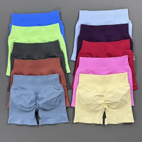 Gym Shorts Women Butt Lifting Biker Shorts Soft Naked Skinny Tummy Control Pilates Running Fitness Cycling Athletic Short Pants