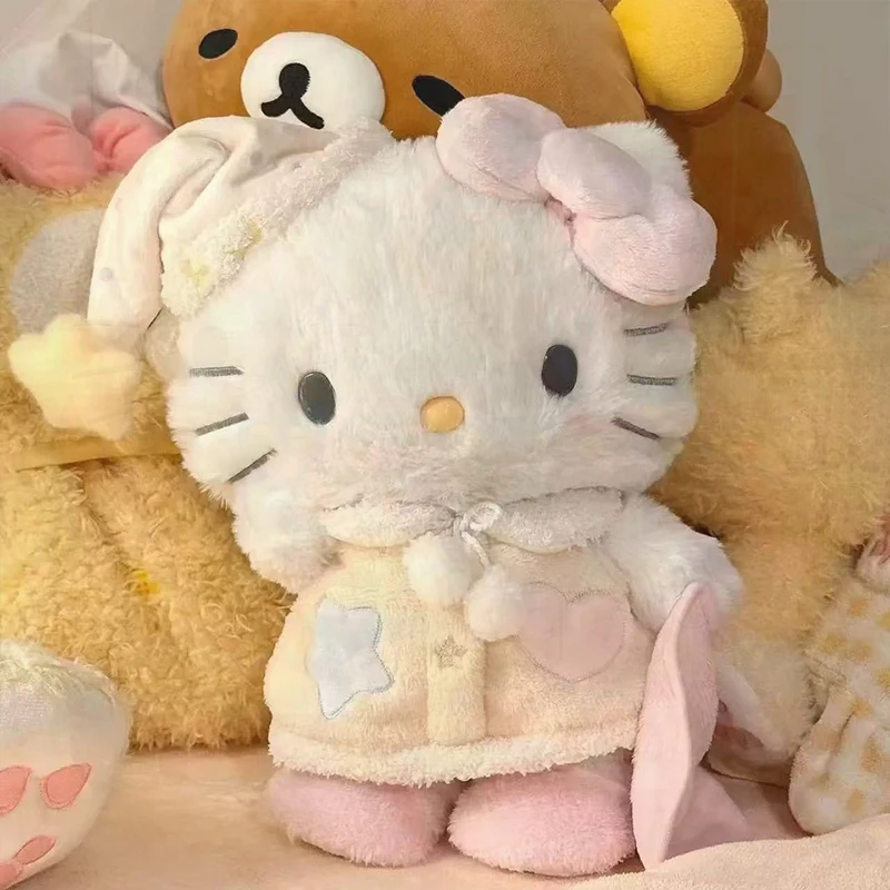 

Плюшевая игрушка Sanrio Hello Kitty для детей – мягкая и уютная игрушка-подарок на день рождения для девочек – плюшевая игрушка в тематике пижамы для сна.