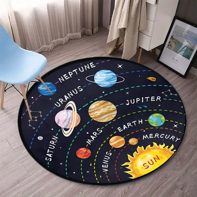سجادة منطقة اللعب للأطفال سجادة كارتون يونيفرس جالاكسي لديكور غرفة المعيشة سجادة أريكة لغرفة نوم الأطفال سجادة لعب القراءة للأطفال #2