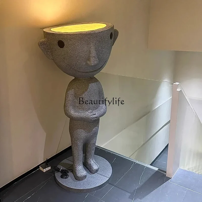 

FG52Figure fiberglass sculpture shopping mall store leisure restaurant entrance decoration ornament