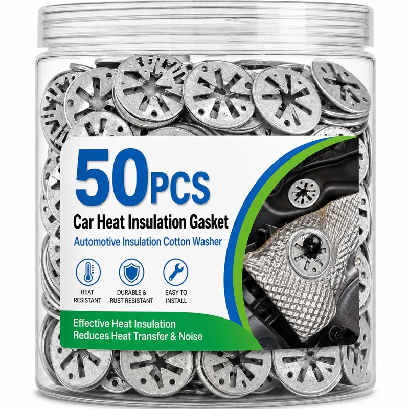 50/10PCS Car Chassis Chassis Exhaust Pipe Heat Shield Acoustic Plate Heat Shield Gasket Accessory Repair Car Heat Shield Gaskets