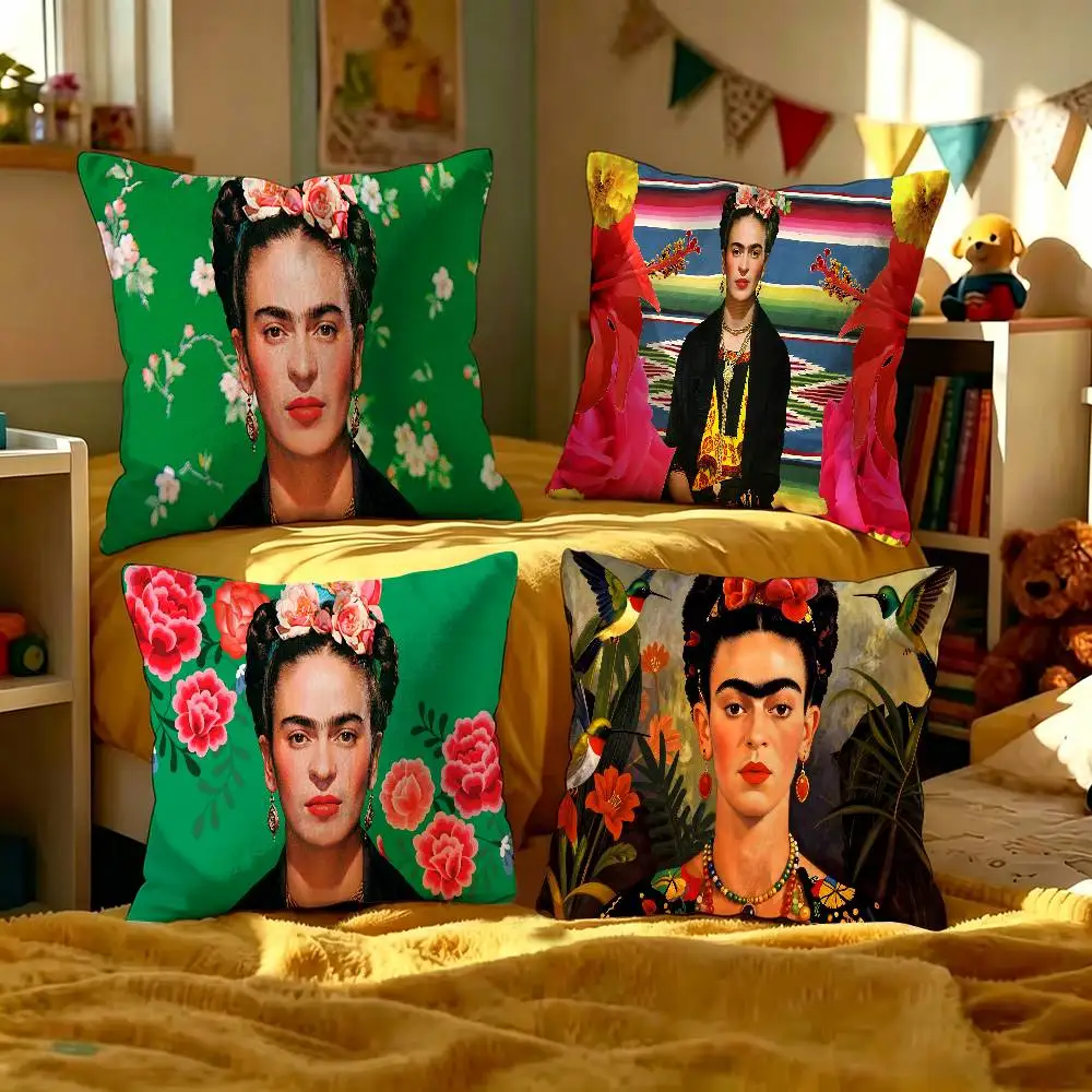 Mexican F-Fridas Pillow Gift Home Office Decoration Bedroom Sofa Car Cushion Cover case 45x45