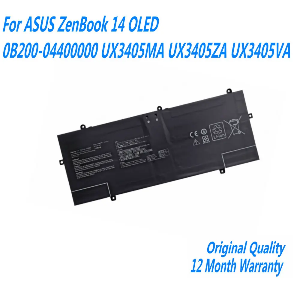 7.74V 75WH C22N2211 Laptop Battery For ASUS ZenBook 14 OLED 0B200-04400000 UX3405 UX3405MA UX3405ZA UX3405VA Q425MA Q425MA-U71TB