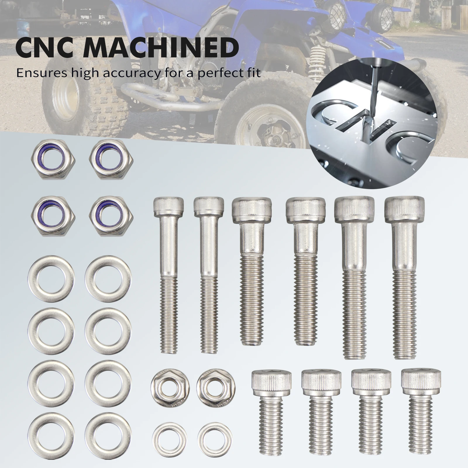

For Yamaha Banshee 350 YFZ350 ATV Chain Roller Guide Bolts Screws YFZ350SE YFZ350SP 2006 High-quality Stainless Steel