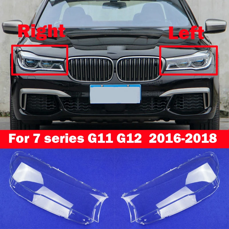 Car Front Headlight Cover For BMW 7 series G11 G12 2016-2018 730Li 740Li 750Li Head Light Lampshade Glass Lens Shell Case