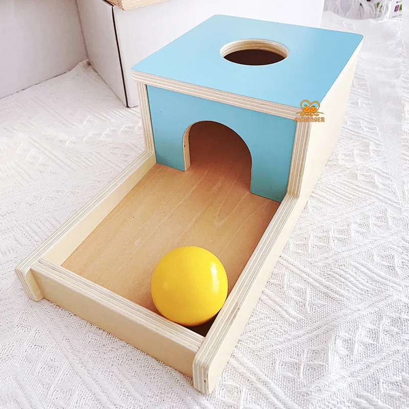 مصنع قابل للتخصيص ألعاب تعليمية مونتيسوري صندوق دائم كائن تعليمي خشبي جدًا لمجموعات اللعب للرضع #3