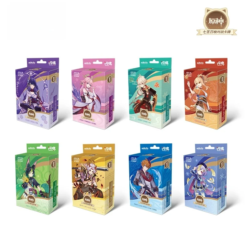 Genuine Genshin Impact Card Sets (8 Variants) - Genius Invokation Tcg Battle Cards Shogun Tartaglia Collectible Ard Boys Gift