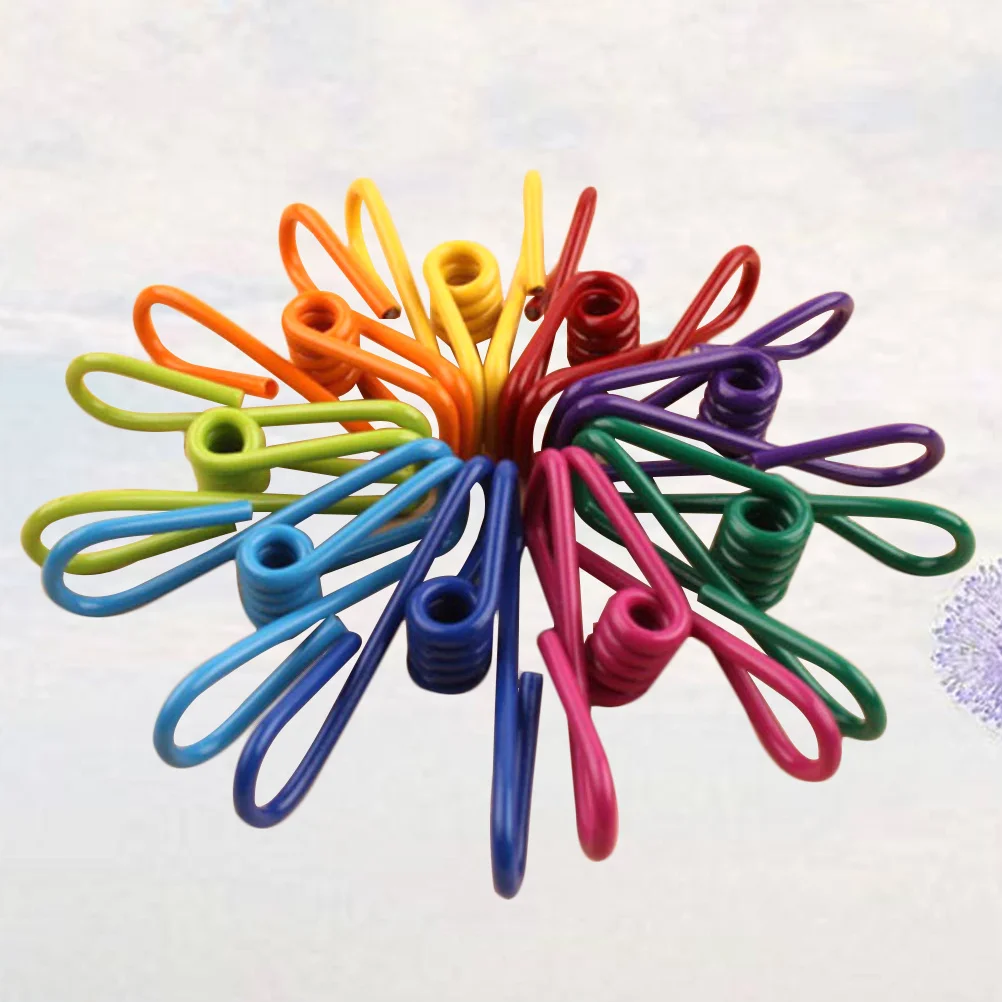 

24pcs Multi-Purpose Food Clips Heavy Duty Stainless Steel Clothes Bag Clips For Hanging Papers Towels Organize Mail Colorful