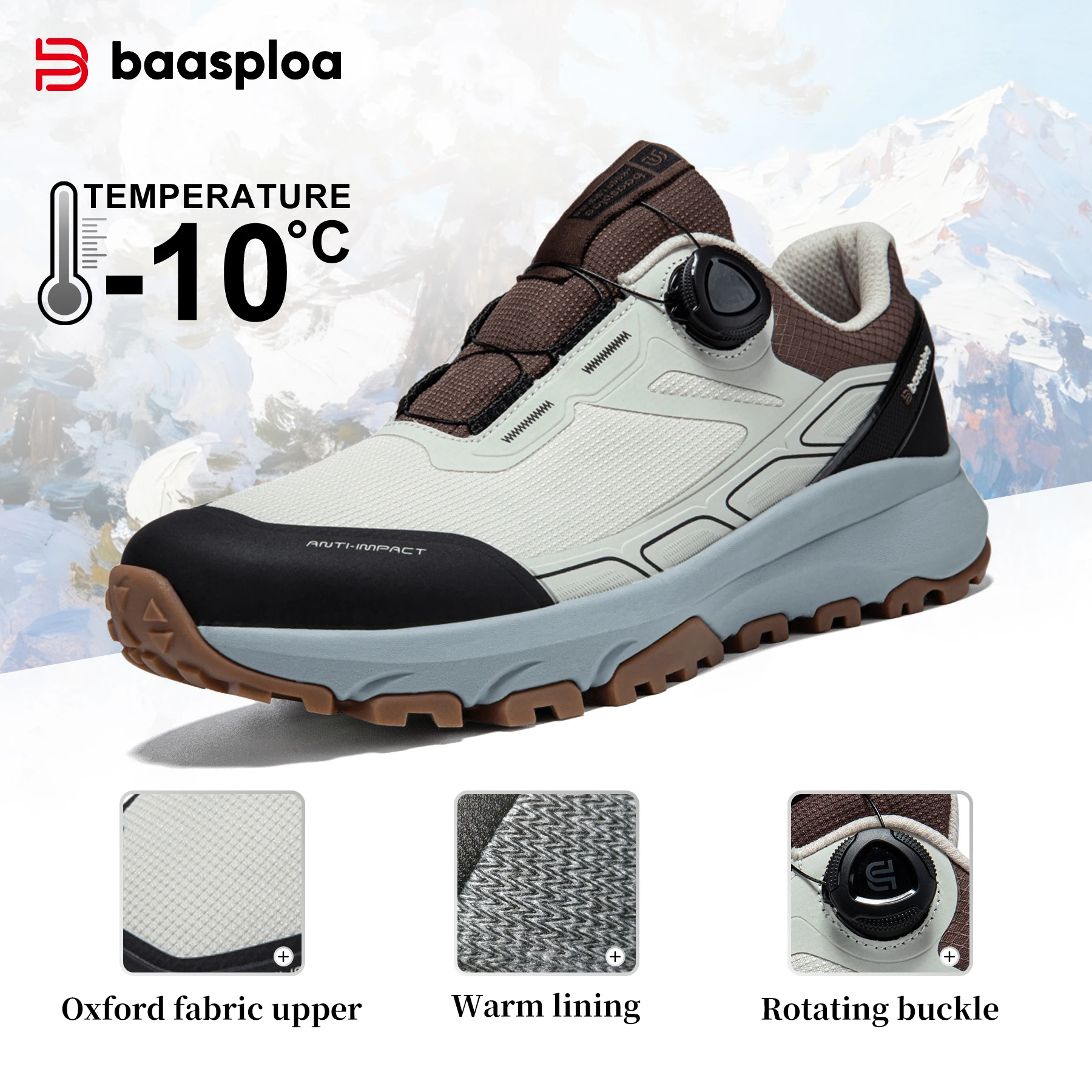 

Baasploa/мужские кроссовки для бега по пересеченной местности, уличные сетчатые дышащие вращающиеся кнопки, мужские удобные нескользящие кроссовки на резиновой подошве