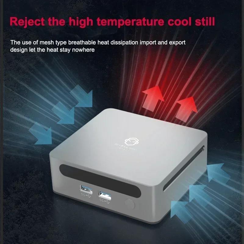 كمبيوتر صغير GenMachine AMD Ryzen 5 5600H يعمل بنظام التشغيل Windows 10/11 3.3 جيجا هرتز حتى 4.2 جيجا هرتز 2 * DDR4 ماكس يدعم ذاكرة الوصول العشوائي 64 جيجابايت كمبيوتر WIFI6 للألعاب #3