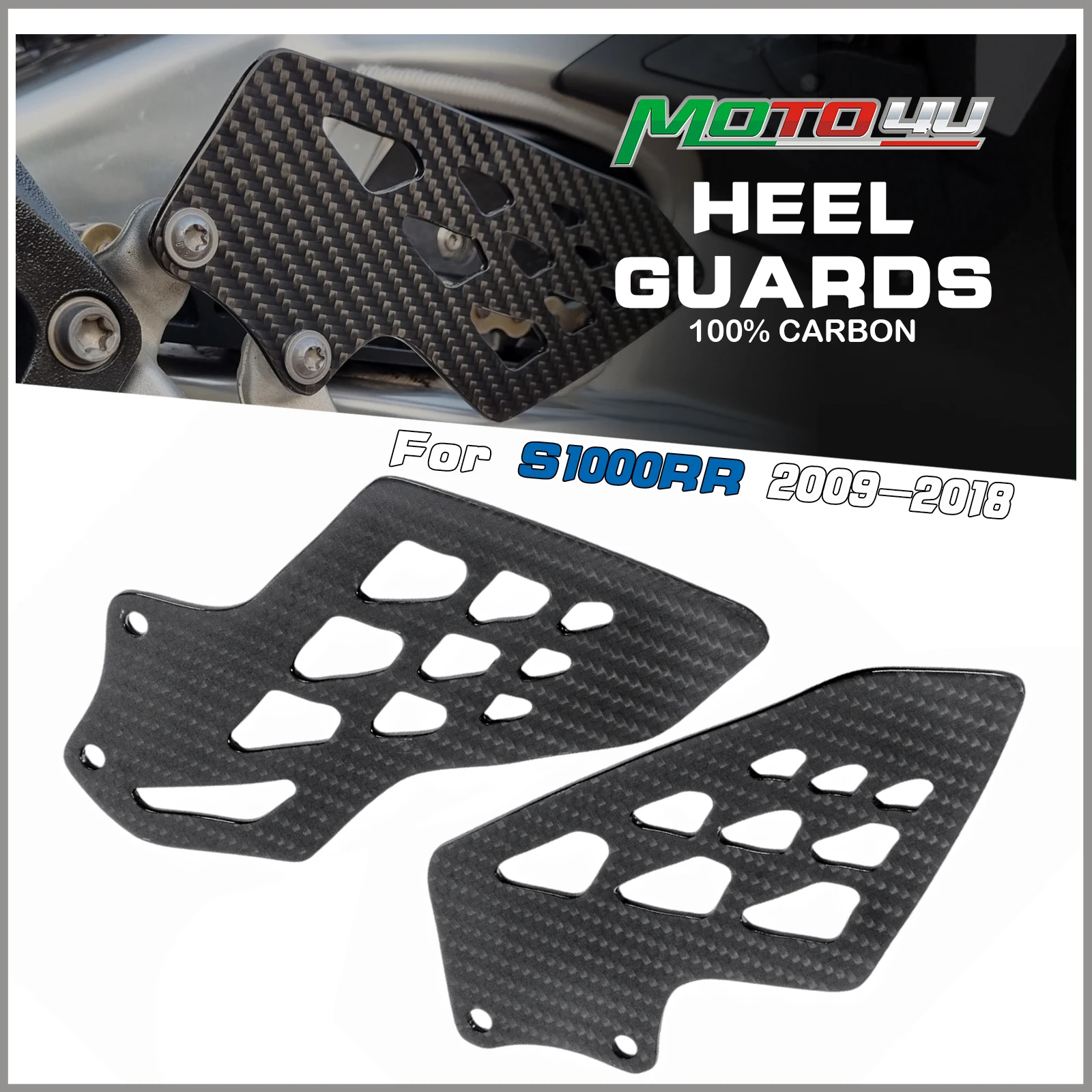 

For BMW S1000RR S1000 RR 2009-2018 2010 2011 2012 2013 2014 2015 2016 2017 Carbon Fiber Heel Guards Cover Motorcycle Fairing