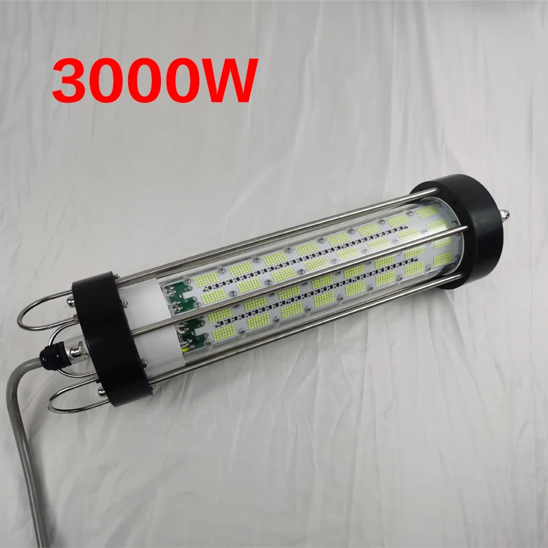 220V 2025 1000/2000/3000W IP68 Waterproof Fish Attraction Lighting Accessories LED Driver Light, Green LED Light for Fishing