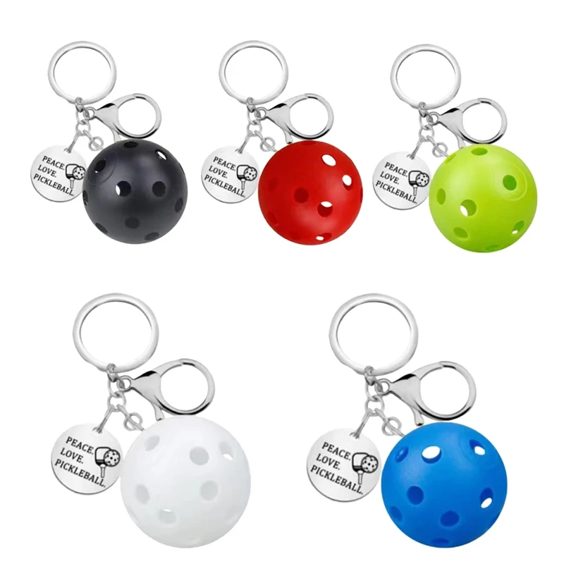 

2024 New Pickleball Bag Tag Key Holder Car Key Chain Pendant Pickleball Keyring For Party Hoilday Handbag Wallets Birthday Gifts