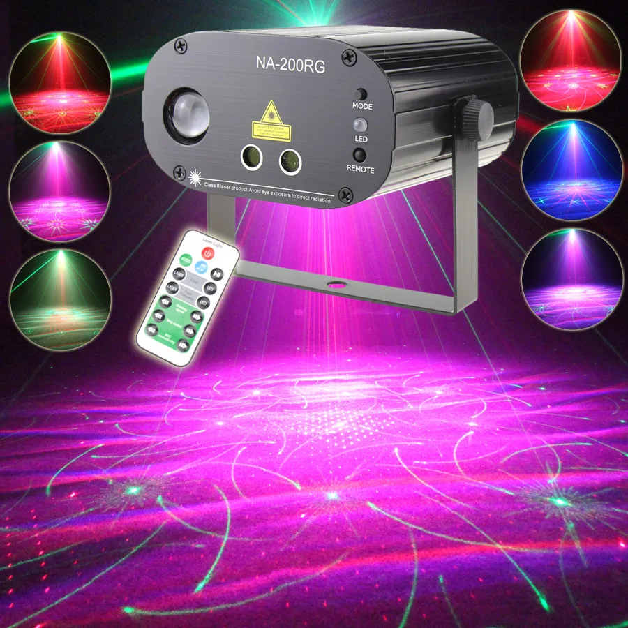 

ESHINY R&G Laser Lighting Stage Light 64 Patterns Aurora Water Galaxy Sky Effect RGB LED DJ Party Xmas Bar Dance Lamp N8T211