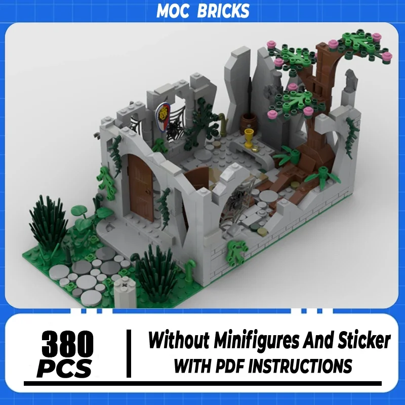 Moc Building Block The Ruined Church of the Lion King  Model Technology Brick DIY Assembly Modular Toy For Gift