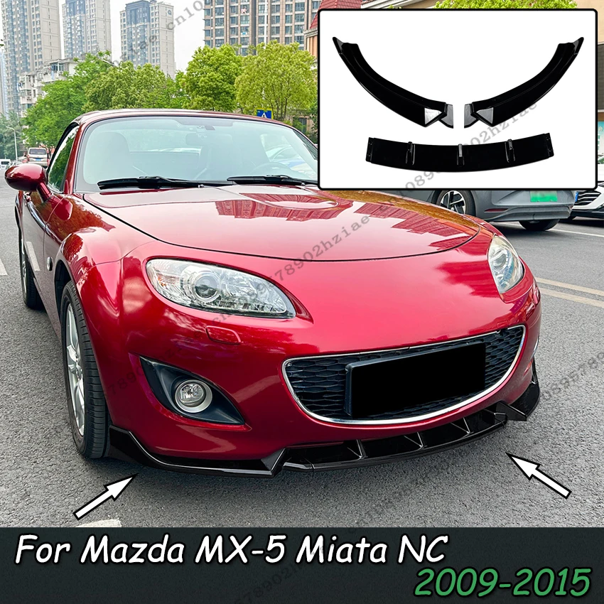

For Mazda MX-5 Miata NC FACELFT 2009-2015 Car Front Bumper Lip Splitter Diffuser Guard Exterior Modification Car Accessories