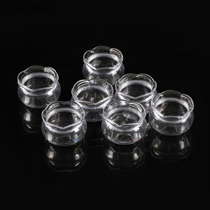 5 uds 1/12 casa de muñecas simulación de plástico transparente pecera modelo casa de muñecas Mini decoración Furinture accesorios para casa de muñecas