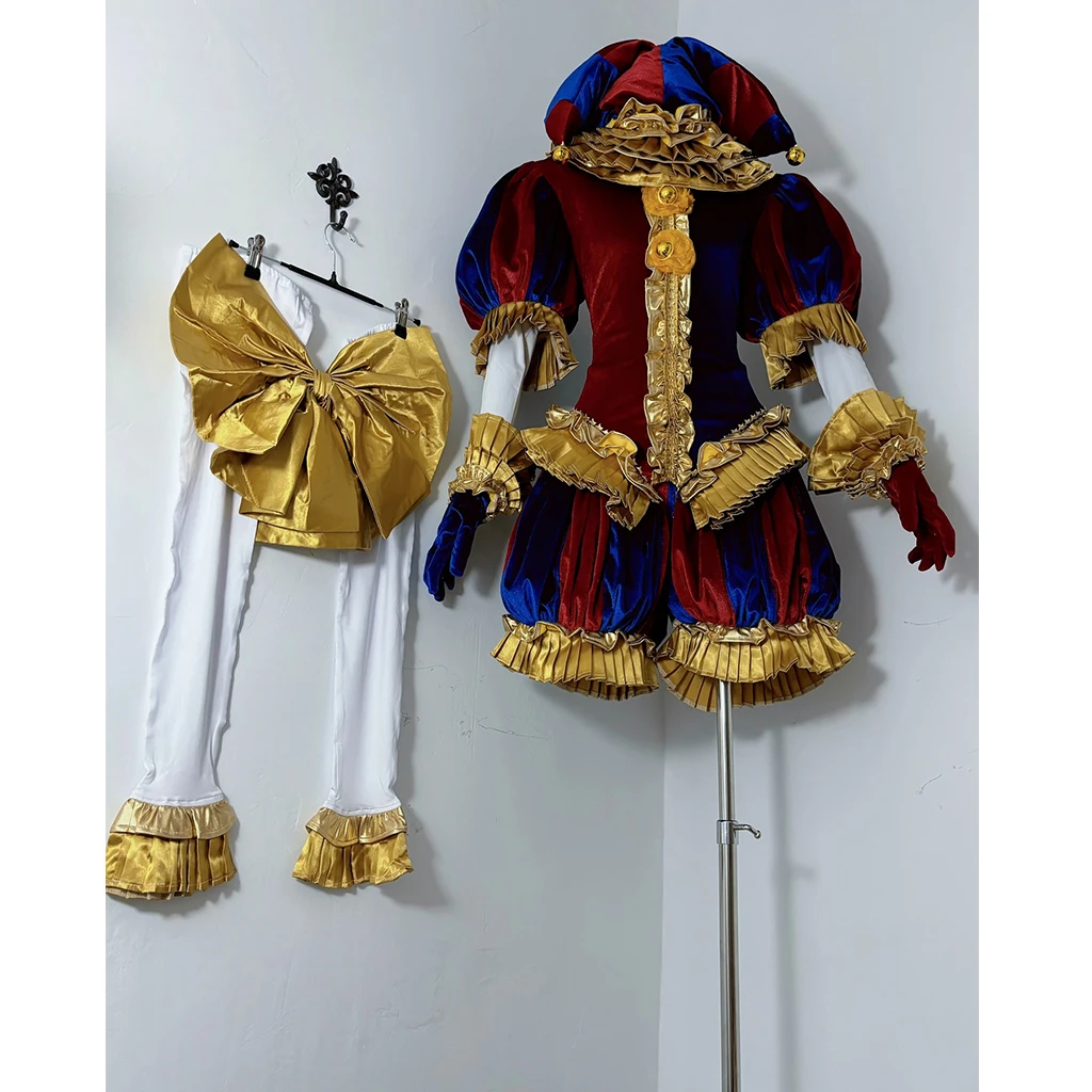Costume de Cosplay Joker sur mesure pour femmes, Costume luxueux en velours de bouffon, Costume de Clown de cirque Vintage avec chapeau