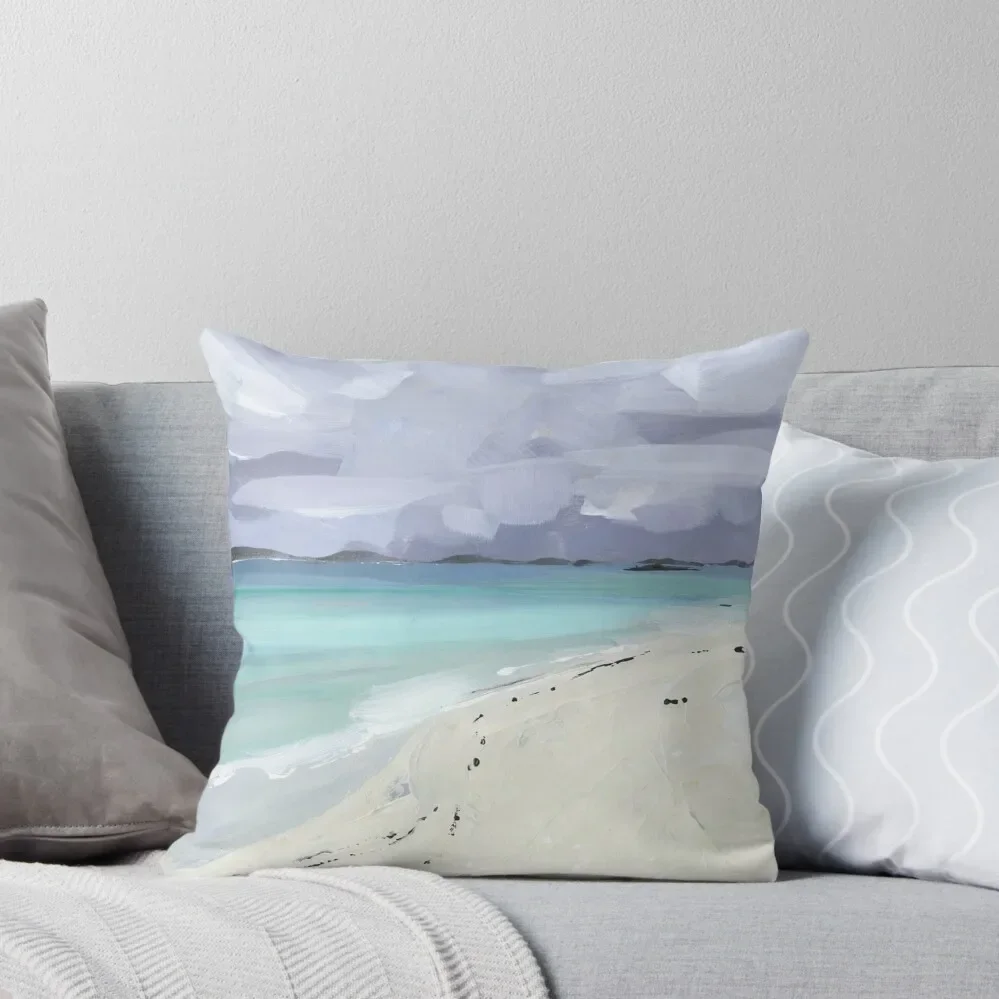 CORNISH STORM Cornish contemporary art painting Throw Pillow Luxury Pillow Case Luxury Pillow Cover