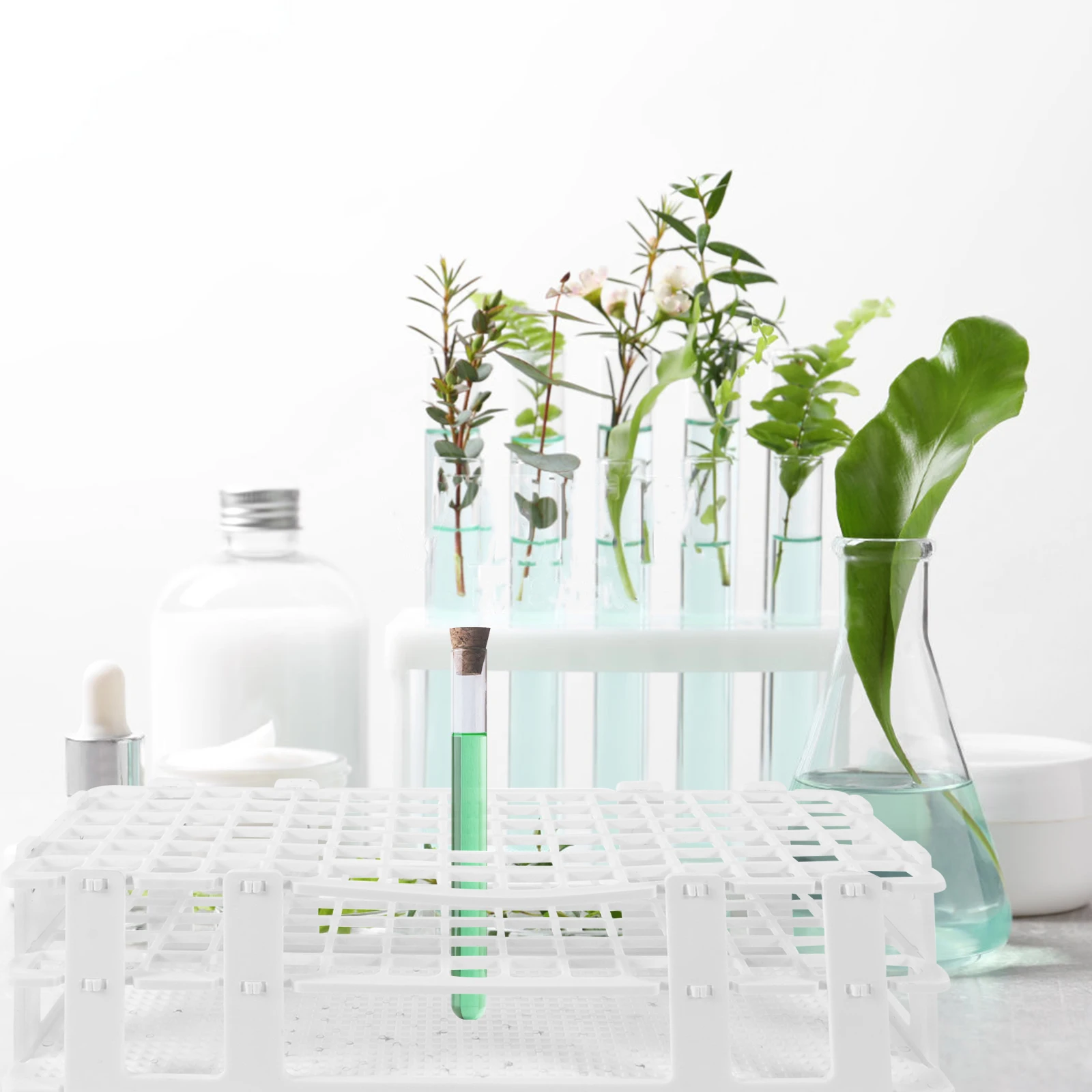

Test Tube Rack Stand Holder Tubes Multifunctional Chemical Flower Arrangement