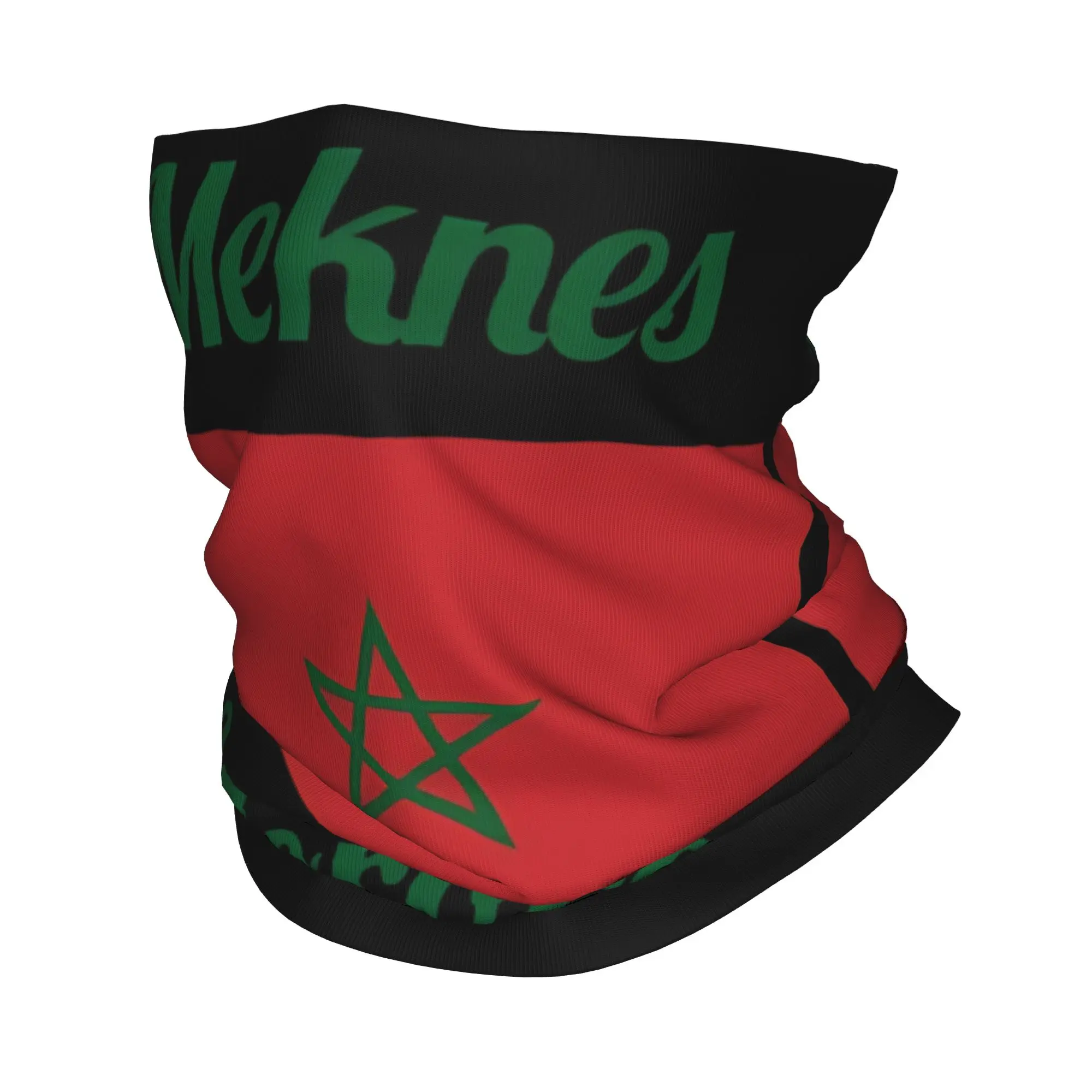 Bandana Marroquí con Bandera de Marruecos para Adultos, Bufanda, Máscara, Calentador de Cuello, Diadema Cortavientos para Montar a Caballo