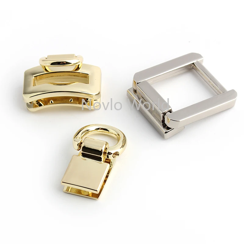 20-100pcs 3 Size 2 Color Prefect Fitting For Connection Buckle Styles Square D Ring Connector Bag Strap Handbag Accessories