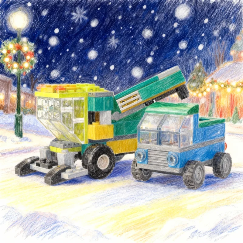 

136pcs MOC Harvester Truck Classic Model Building Blocks Construction Creative Idea Toys Education Brick Christmas Gifts Kids