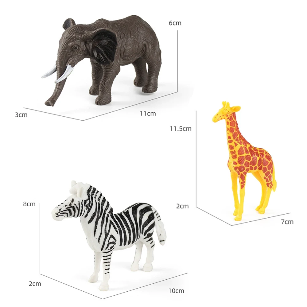 24pcs Safari Animals Cake Decorations Green Orange Balls Cake Toppers for Jungle Wild Birthday Baby Shower Safari Birthday Party