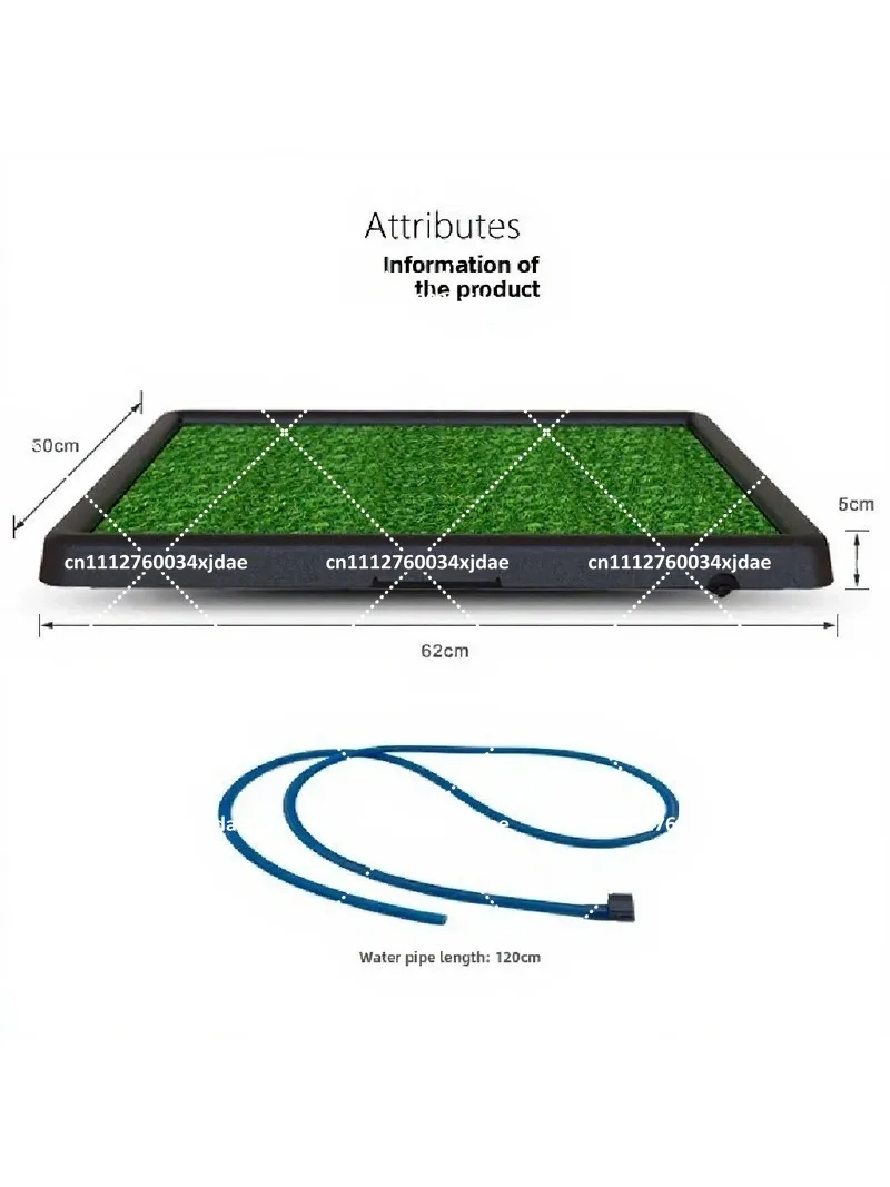 Reusable Dog Grass Pad with Tray, Puppy Potty Training Toilet, Flushable Urine Mat, Portable Indoor Outdoor Pet Relief Area