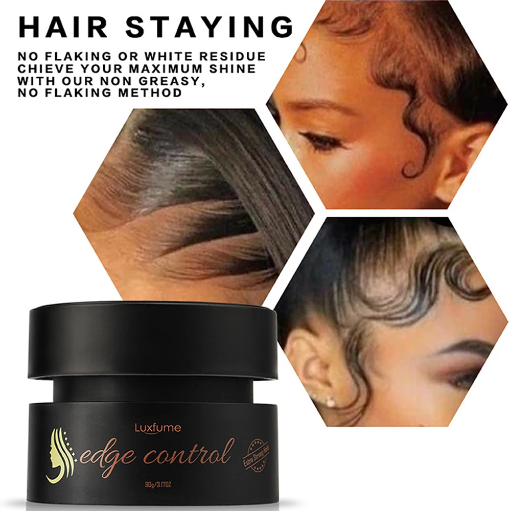 

90g Black Castor Oil Curl Styling Cream - Moisturizing Hair Styling Cream Suitable for Normal Hair, Men and Women, with an Easy-