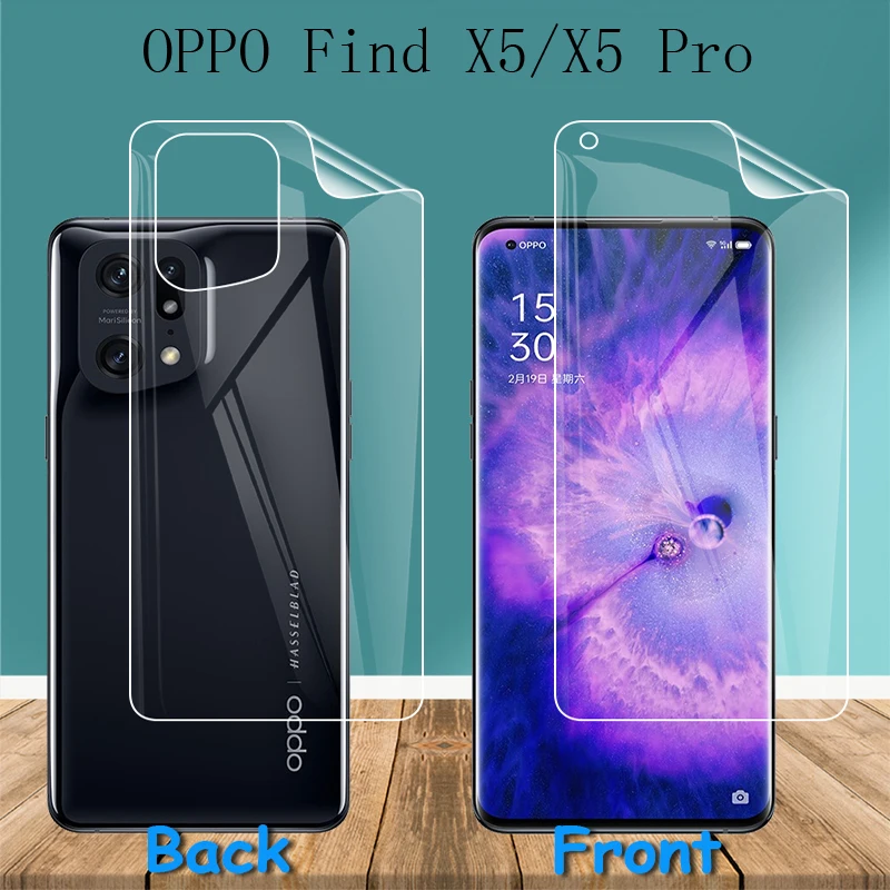

2PCS Clear Matte Hydrogel Film for OPPO Find X5 X6 Pro Screen Protector For Find X5 Lite Front Back Protective Film
