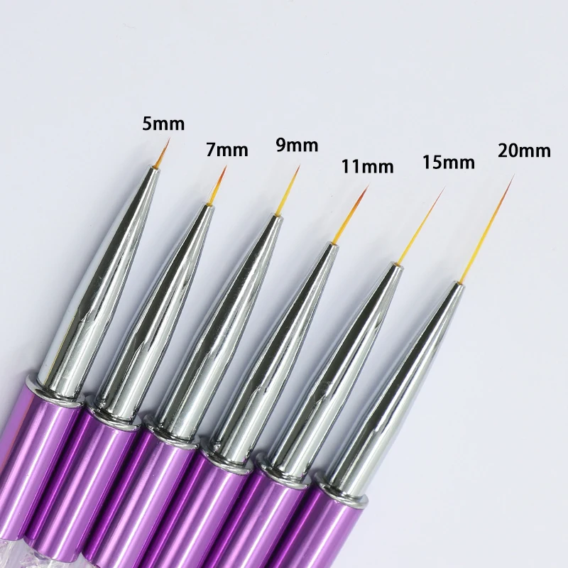 OGEYEYRO Nail Art Rhinestone Acrylic Liner Brush French Lines Stripes Flower Grid Painting Drawing Pen Manicure Tools