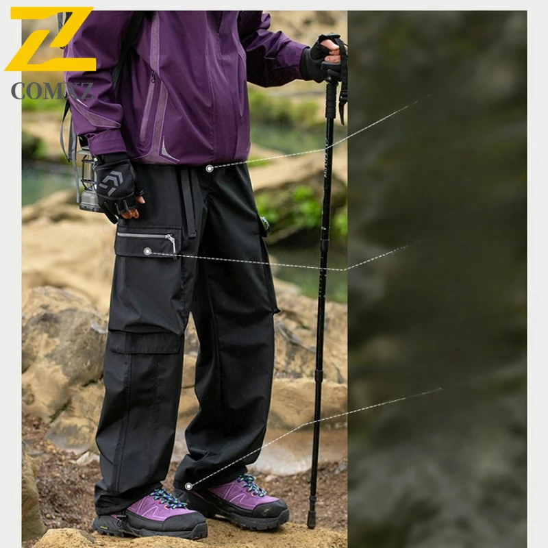 Men's Mountain Cargo Trousers Autumn Relaxed Lightweight Street Style Trousers Outdoor Trailblazing Essential Workwear Pants