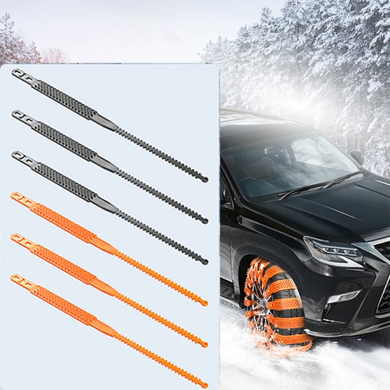 

10/8/4pcs Car Snow Chain set Winter Anti-Slip Wheel Ties Belts Urethane Crawler-type Anti Skid car Tyre Chains Auto Supplies