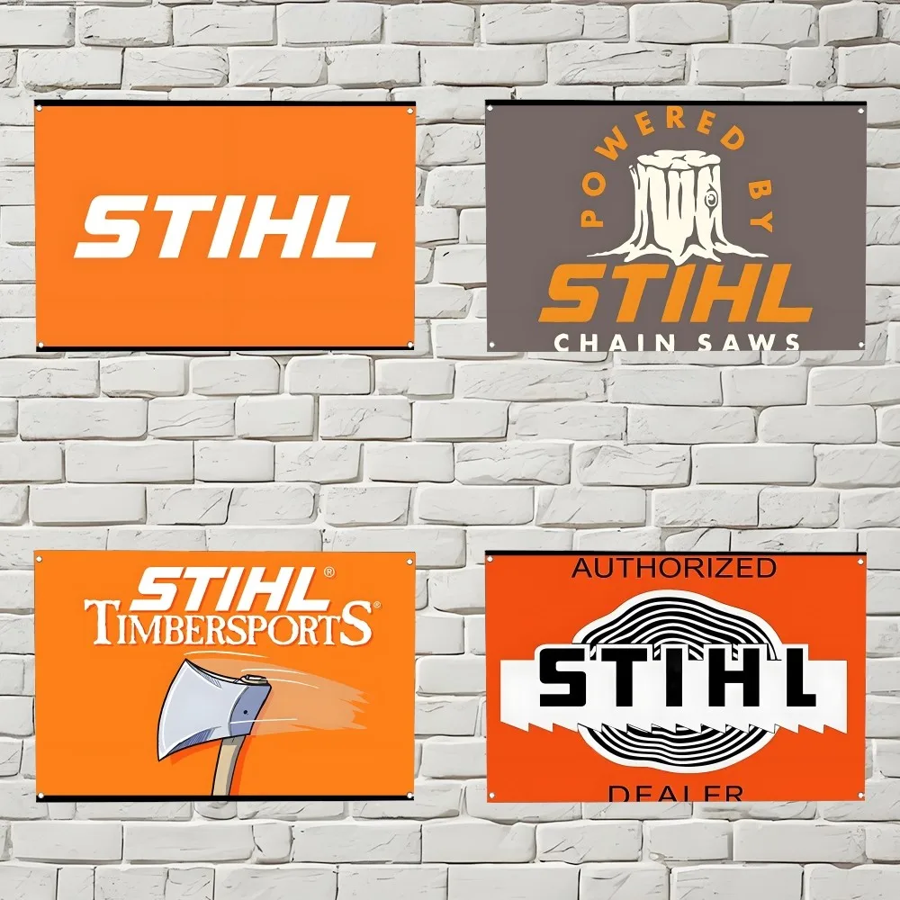 S-Stihl Tool Banner Flag BANNER Tapestry Polyester Printed Flag Garage Or Outdoor For Decoration