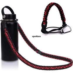 Hand-woven Handmade Rope Strap for 32-42oz Thermos Mug Hydroflask Umbrella - Adjustable Shoulder Cup Carrier with Natural Fibers
