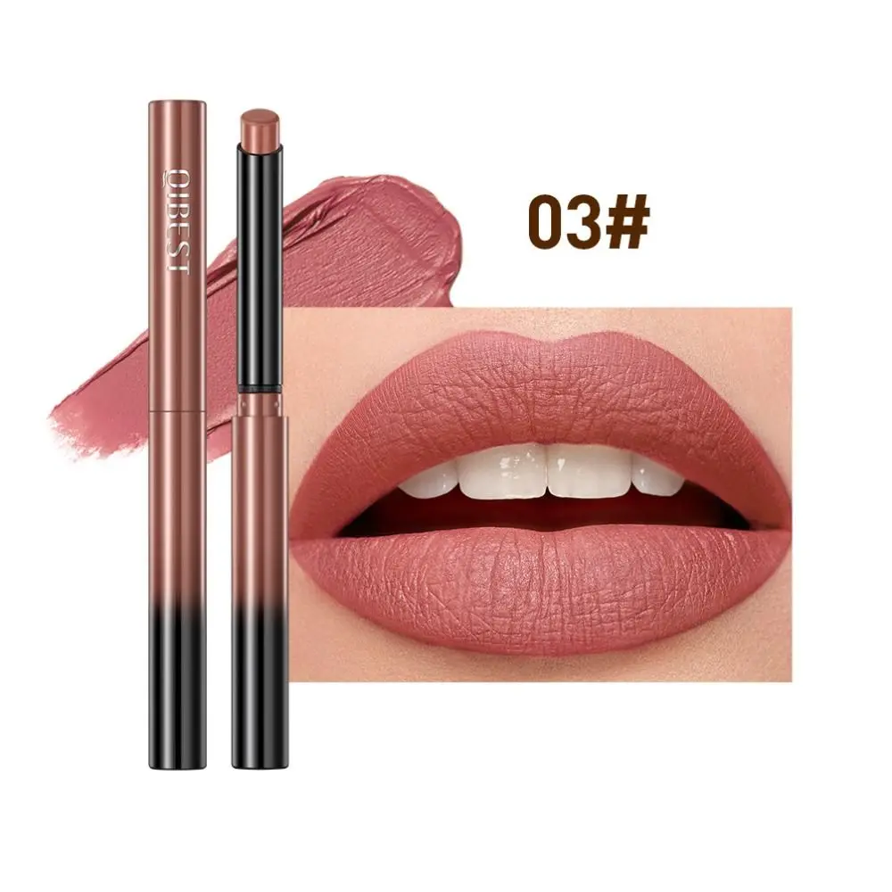 Rossetto nudo opaco a lunga durata Lipliner Colorfast matita per labbra impermeabile tazza antiaderente 12 colori strumento cosmetico donna