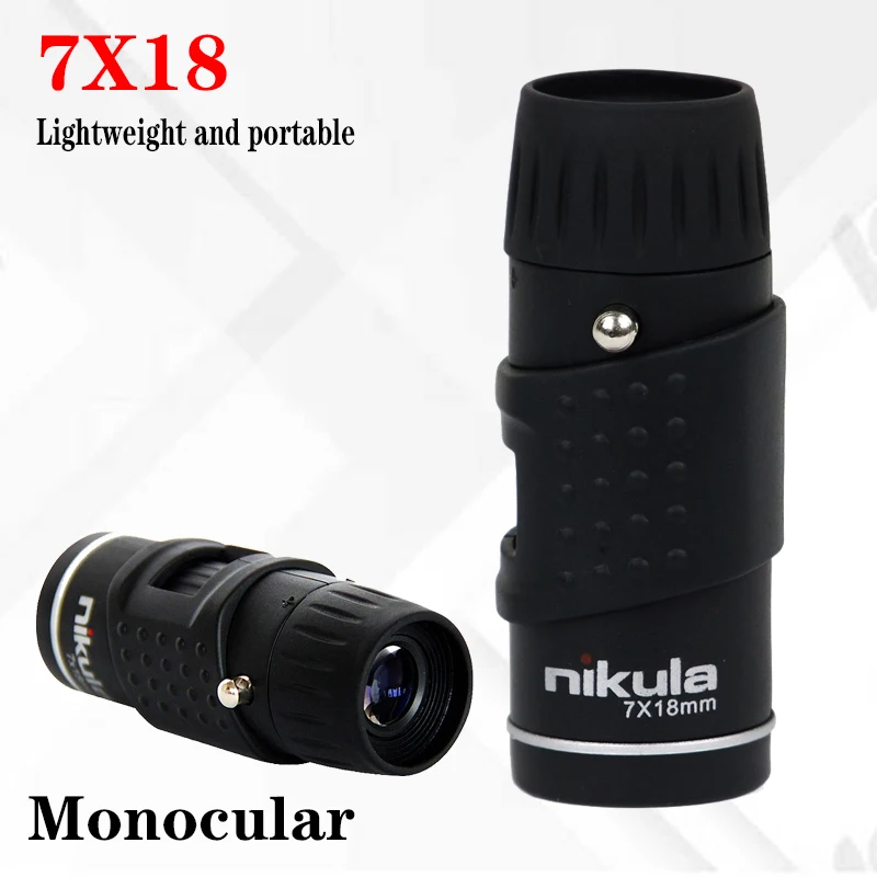 7X18 Monocular Telescope Mini Professional Monocular Bak4 Spyglass FMC Night Vision Spyglass Travel Hunting Camping Equipment